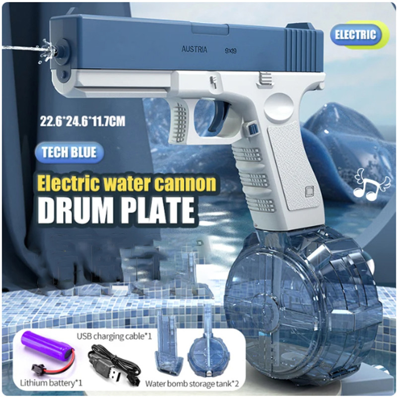 New Water Gun Electric Pistol Shooting Toy Full Automatic Outdoor Beach Gun Summer Water Beach Toy