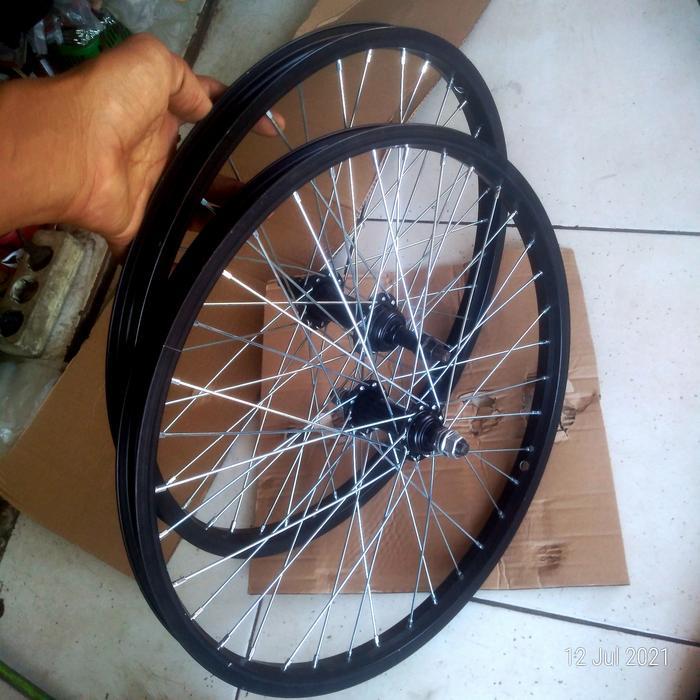 Meroca Bike - Wheelset Sepeda Ukuran 20 Alloy. Velk Sepeda Lipat. Wheelset Minion