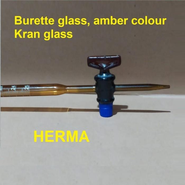 HRG DISKON BURET AMBER 25ML BURETTE GLASS 25 ML AMBER COKLAT GLASS BURET COKLAT BURET COKLAT 25ML