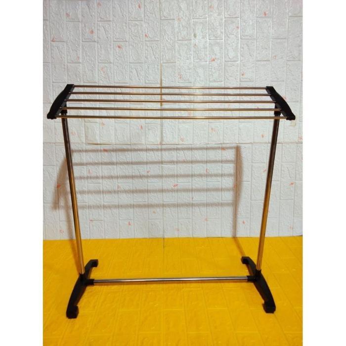 Rak Handuk Jemuran Handuk Stainless /Jemuran Handuk Pipa 5 Anti Karat / Jemuran Berdiri Handuk