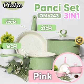 Panci Set 3 Pcs /  Fry pan / Sauce pan / Milk pot