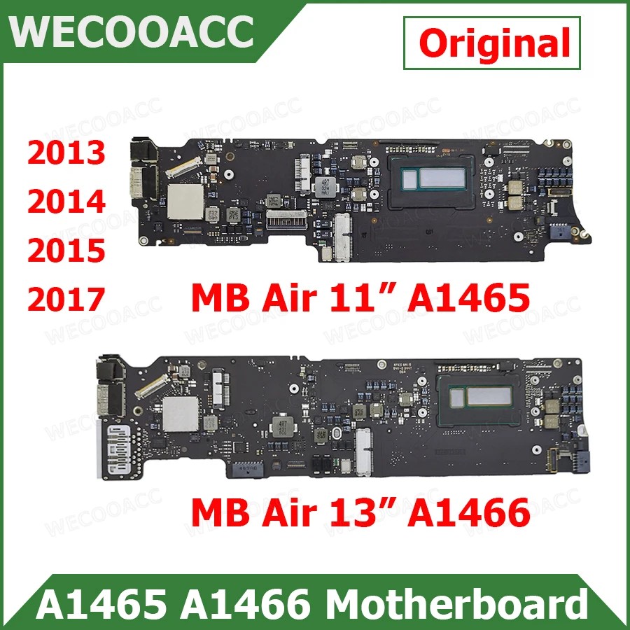 Original Motherboard For Macbook Air 11" 13" A1465 A1466 Logic Board i5 i7 4GB 8GB 2013 2014 2015