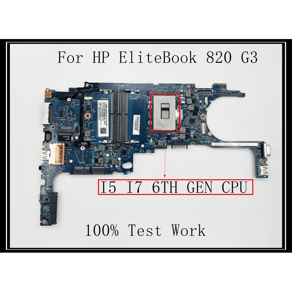 For Hp Elitebook 820 G3 Laptop Motherboard Ddr4 With I5 I7 Cpu 6050A2892301-Mb-A01