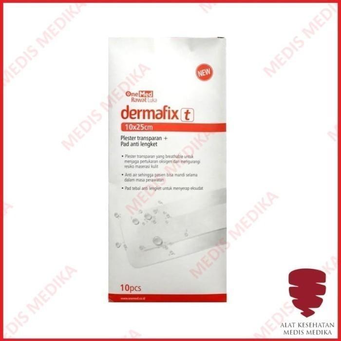 DERMAFIX T PLESTER LUKA SESAR TRANSPARAN ANTI AIR 10 X 25 CM ONEMED MEDIS
