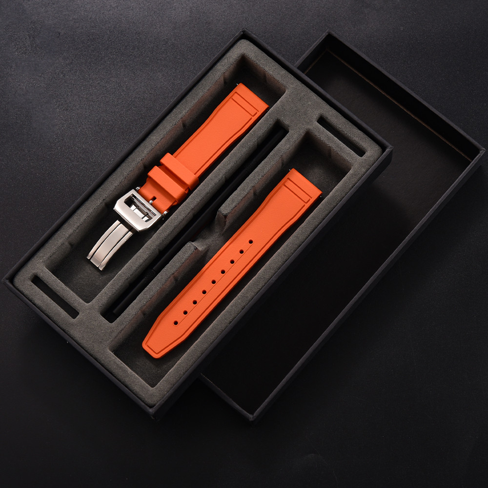 JWNSPA For IWC FKM Strap 20mm 21mm 22mm Big Pilot Mark Portugieser TOP GUN Men Quick Release Sport