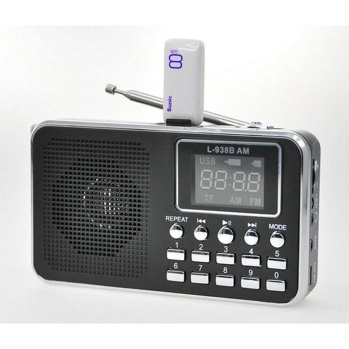 gigim608 mini speaker radio digital lcd l-938b am fm mp3 microsd tf fd player
