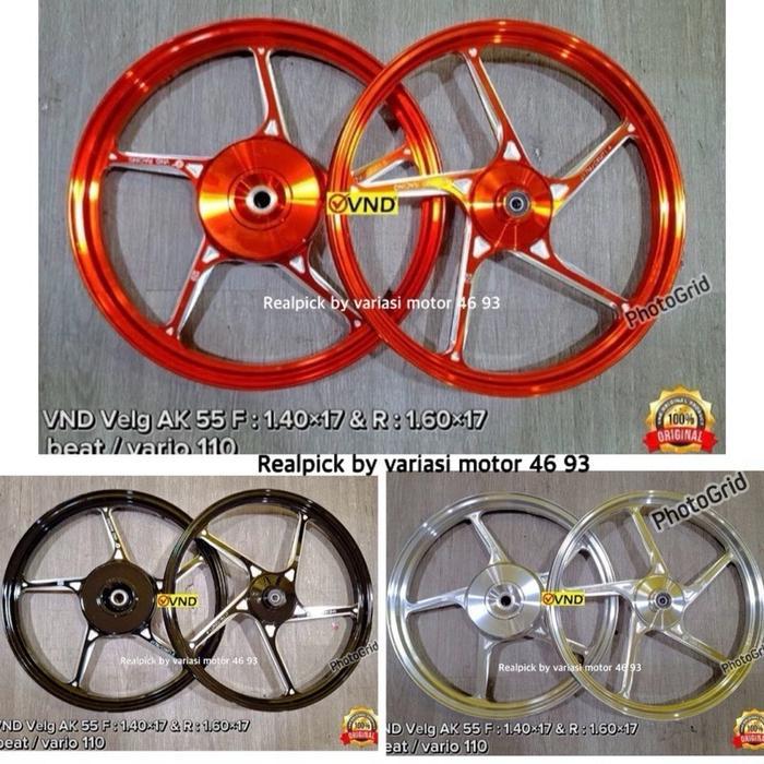 Velg AK 55 ring 17 Beat/ Scoopy/ Vario 110/ Spacy pelek velg vnd ak55 ring 17