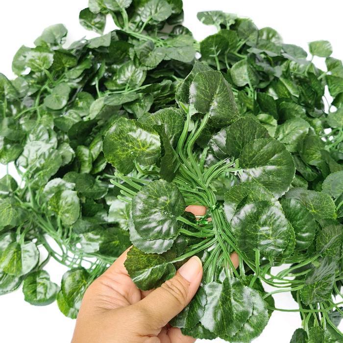 Grosir Bunga Jakarta 12pcs Daun Rotan Rambat Mangkok Begonia Lotus Kecil 2m Plastik Artificial Harga