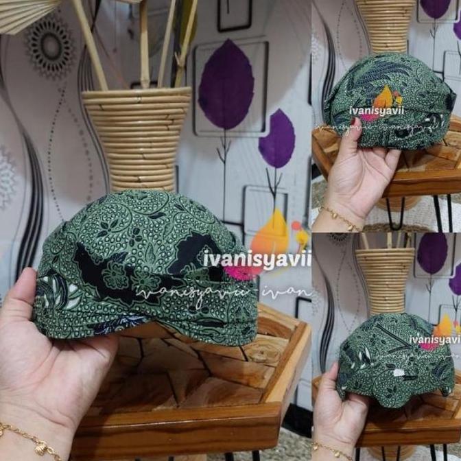 cvg Blangkon Solo Jarik / Bahan Premium - Motif Wahyu Tumurun Hijau cv