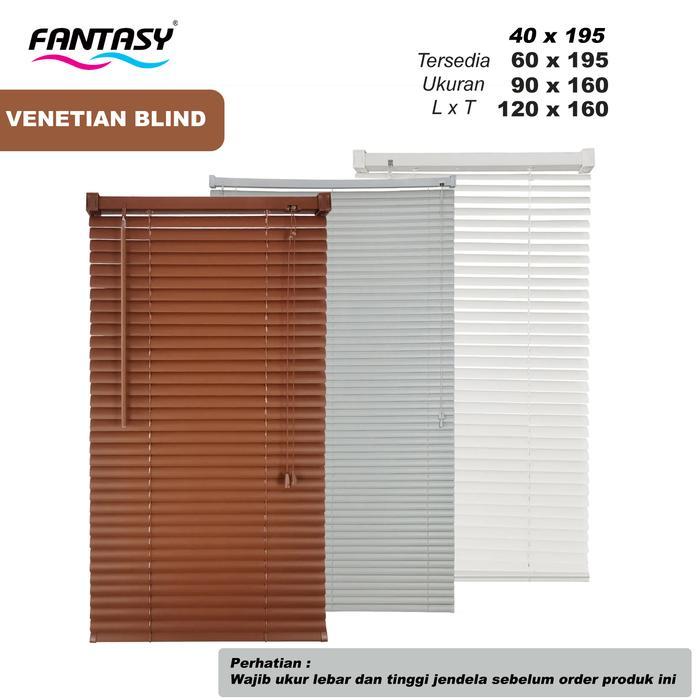 Fantasy Horizontal Venetian Roller Blind Tirai Plastik PVC Gulung Tirai Penutup Kerai Hordeng