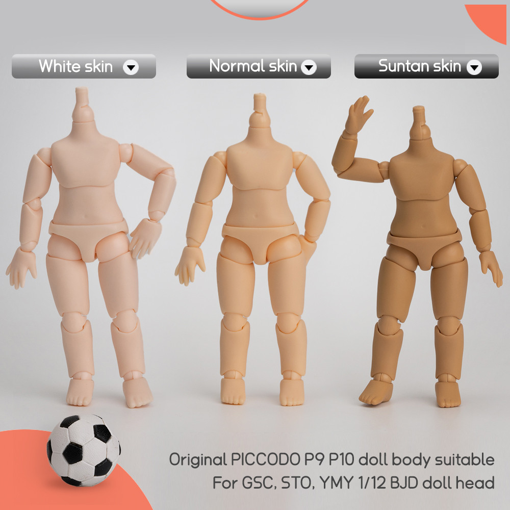 P9 P10 Pico Doll Movable Spherical Joint White Suned Skin Baby Accessory Gift For Gsc, Sto, Ymy 1/12