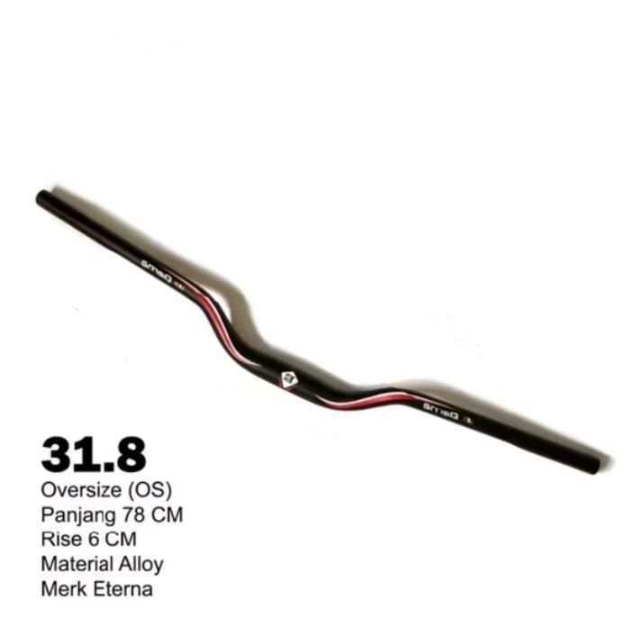 Stang Setir Sepeda Mtb Oversize 31.8 Mm X 780 Mm Alloy Eterna Handle Bar Stir Untuk Sepeda Mtb