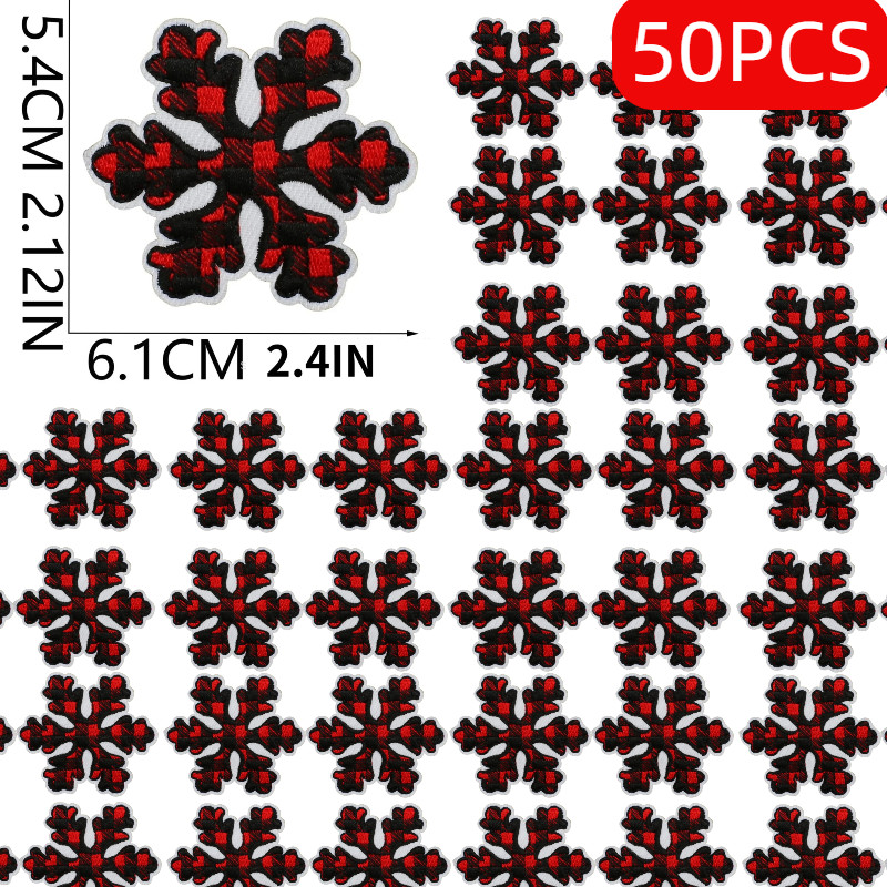 Snowflake Truck Patch Bag Clothes Decoration Embroidery 10/50PCS Wholesale Christmas Theme