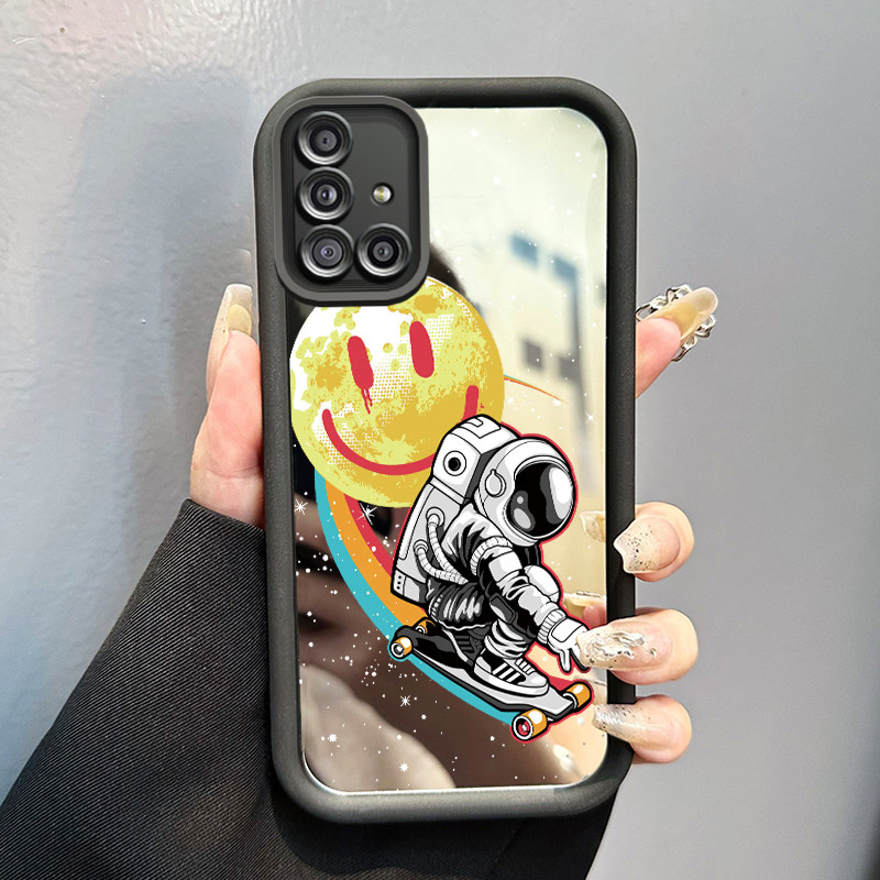 Casing Hp Untuk Samsung Galaxy A51 M40s Case astronot NASA Kesing cermin Kasing Silikon Softcase Mir
