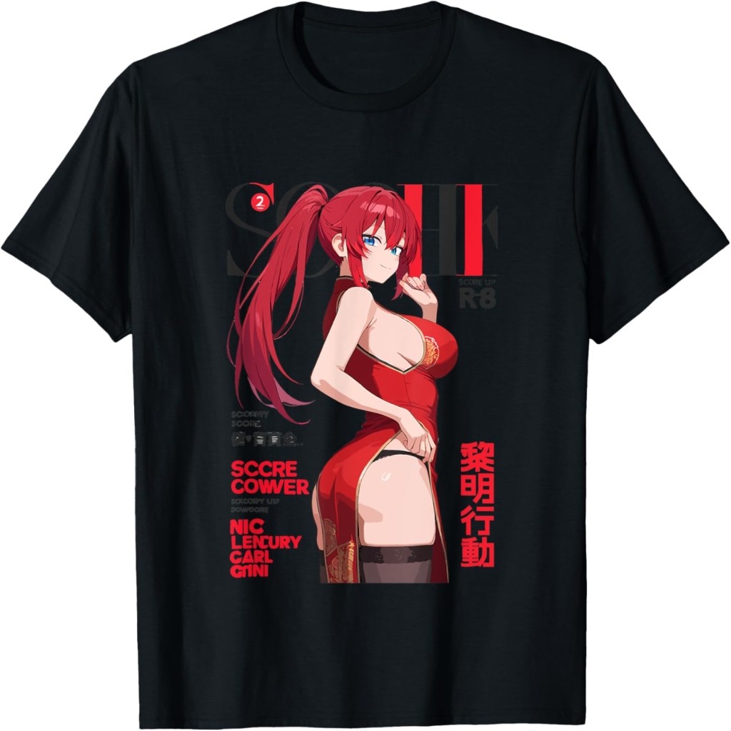Waifu Sexy Anime Girl Model Cover Page Japanese Style T-Shirt