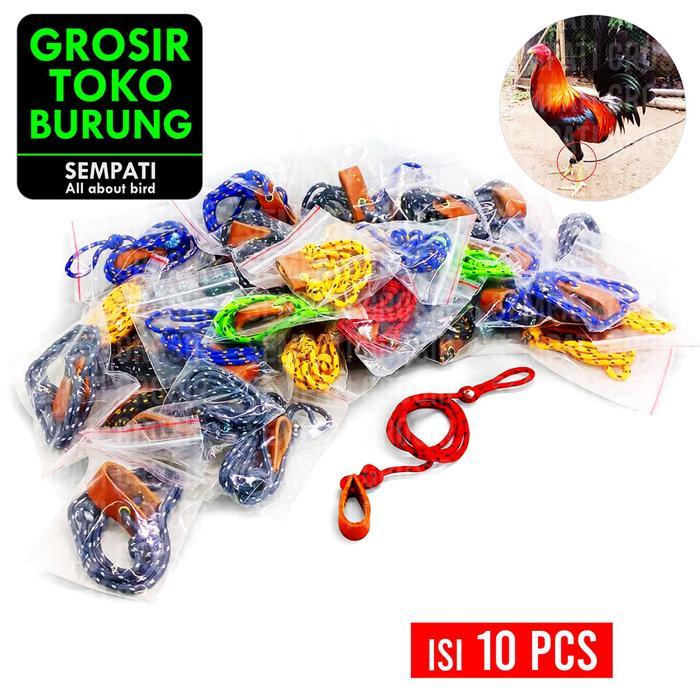 SEMPATI GROSIR Tali Kaki Ayam Full Perusik Panjang 1 Meter Isi 10 Pcs Tali Kaki Ayam Laga Jago Aduan