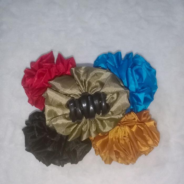 jepit hijab minil-jepit rambut kecil-cepolan rambut anti pusing Clips jepitan bunga jepun Scrunchie