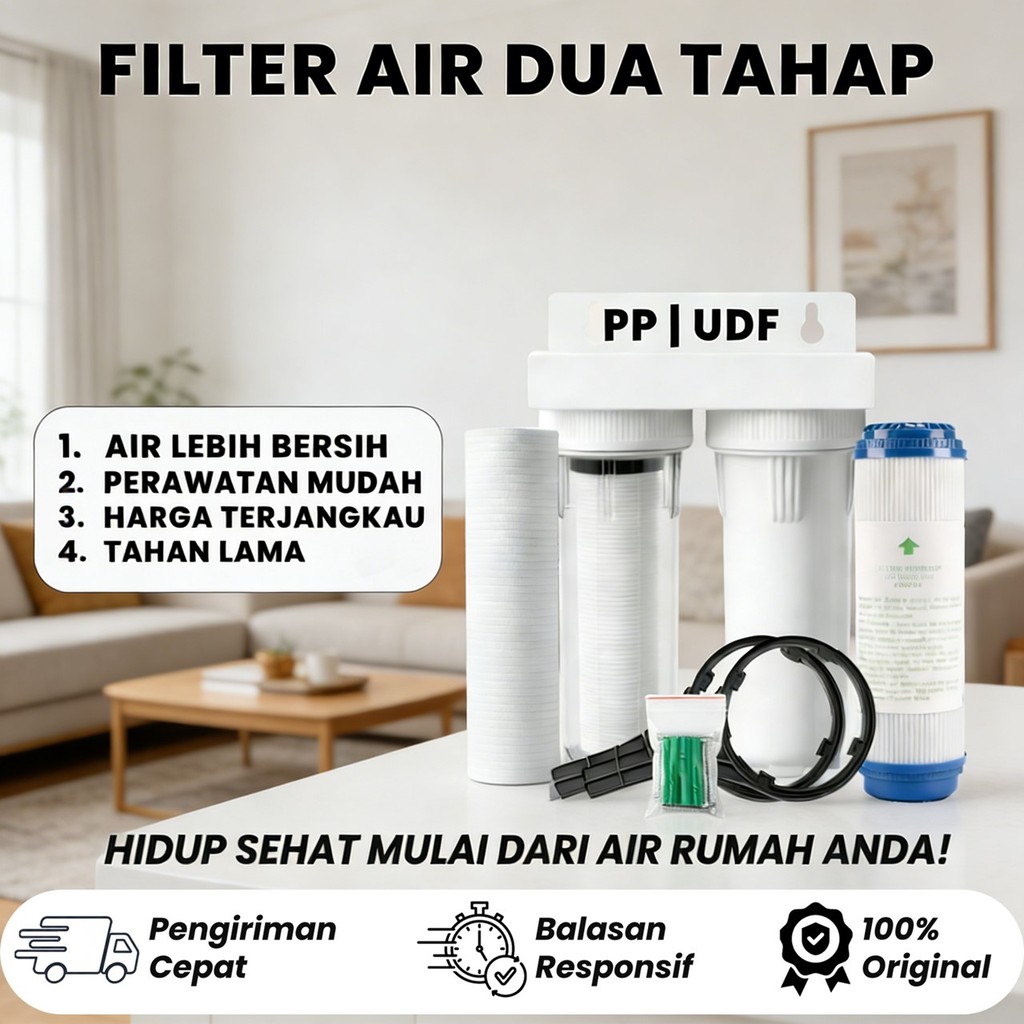 Paket Filter Air 2 Tahap PPF UDF / Filter Air Sumur / Filter Air Berpasir / Keruh