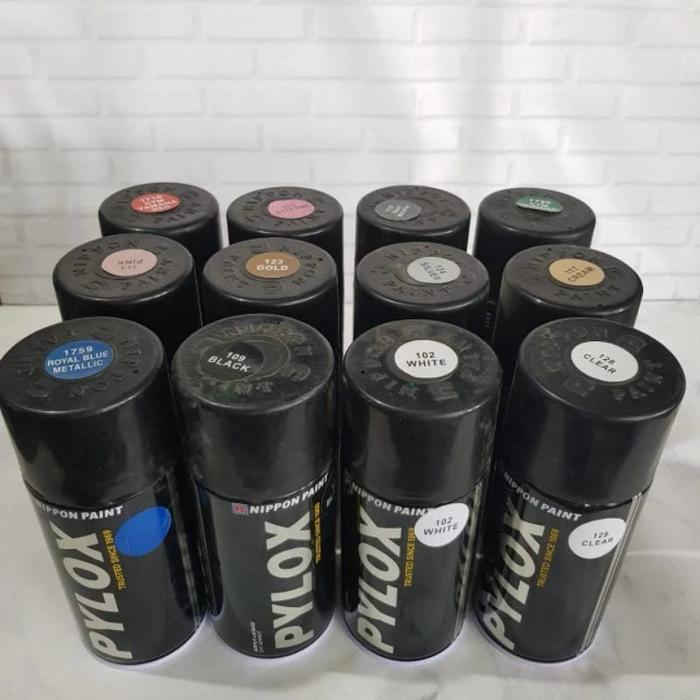 PYLOX NIPPON PAINT PUTIH HITAM CLEAR SILVER GOLD PINK BIRU MERAH CREAM
