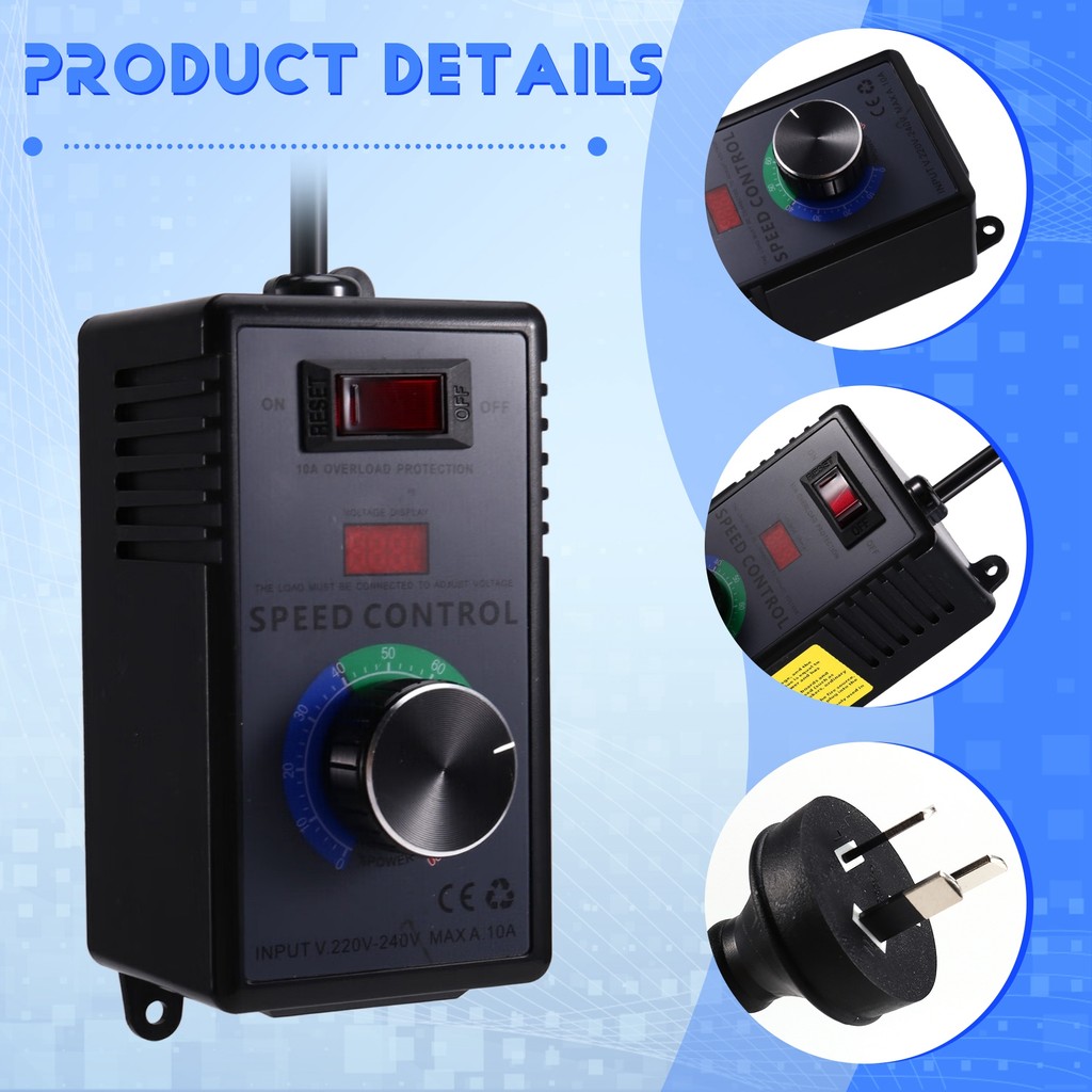 APPLIA-AC Motor Speed Controller Variable Fan Speed Regulator Motor Speed Controller AC220-240V Fan