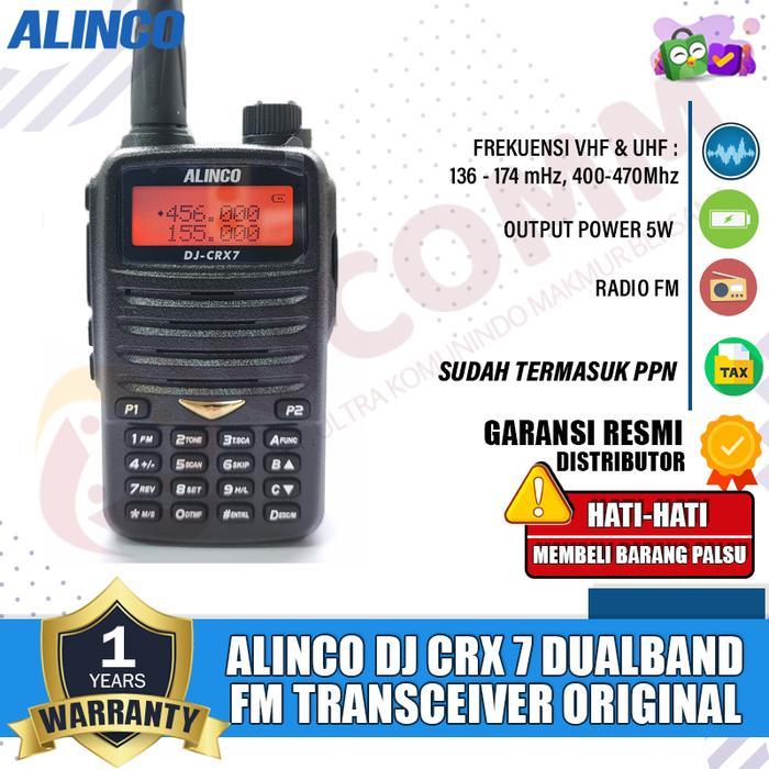 ALINCO DJ CRX7 CRX 7 CRX-7 DUALBAND HT ALINCO CRX7 ORIGINAL GARANSI