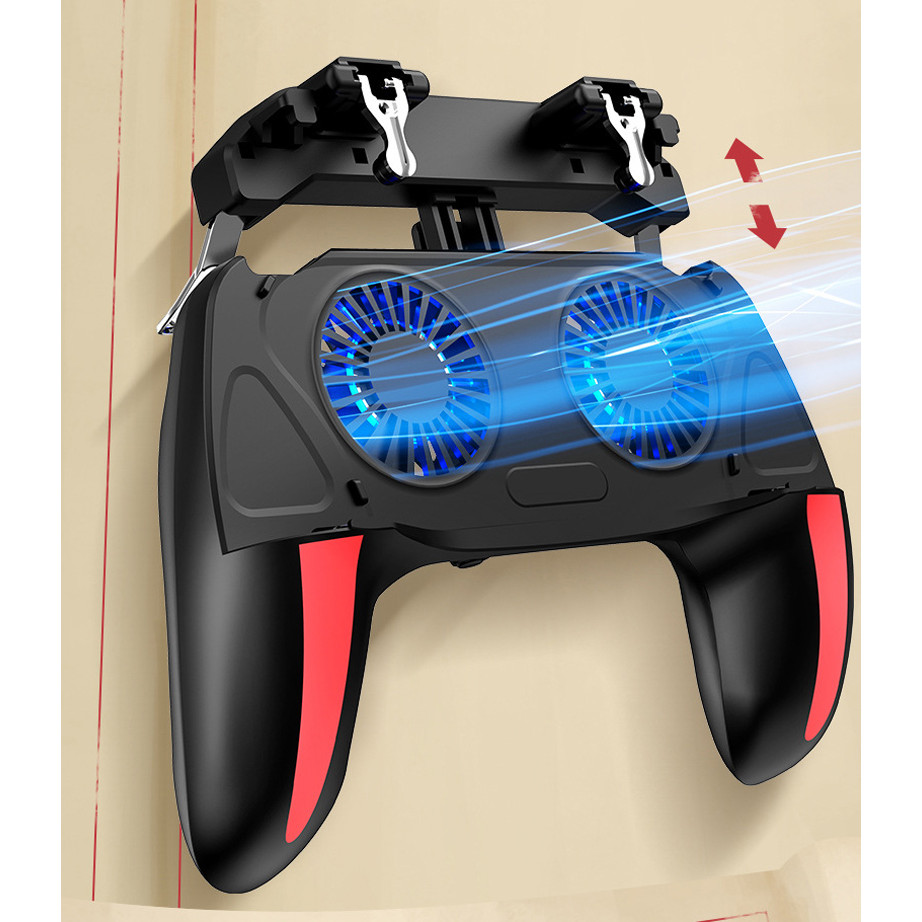 H10 Gaming Handheld Grip Game Controller Joystick Gamepad For Pubg Trigger Cooling Fan Cooler Phone