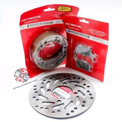 Kvb Paket Piringan Cakram Beat Fi + Kampas Rem Depan Honda & Belakang Vario / Beat / Scoppy / Spacy