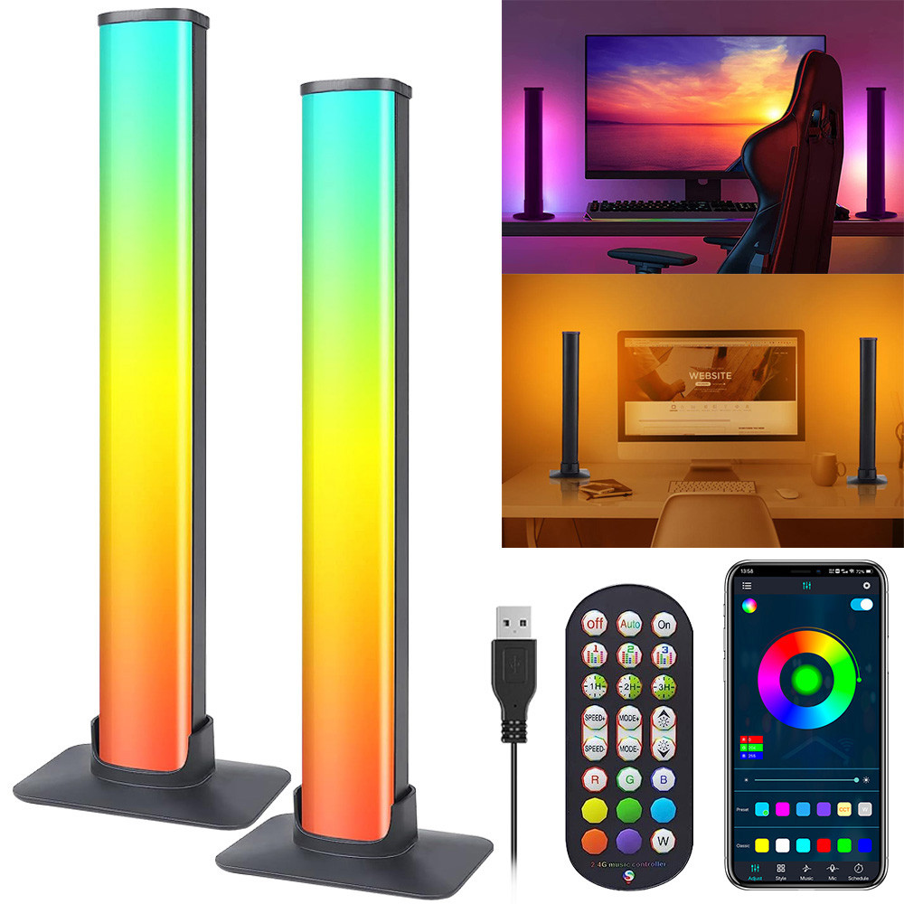 Smart LED Light Bars RGB Smart 16 Colour TV Backlights Remote Music Sync Gaming Lights Rhythm