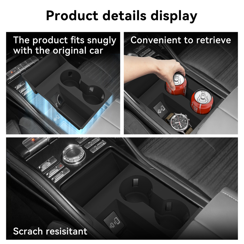 for Lincoln Nautilus 2026 Center Wireless Charging Pad Water Cup Holder Storage Box Tray Organizer