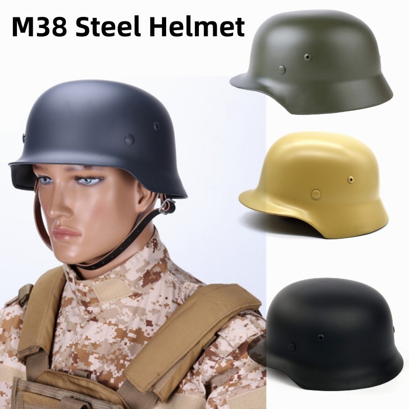 German M35 M38 M18 Steel Helmet Memorial Steel Helmet Outdoor Crash Protection Safety Helmet WW2