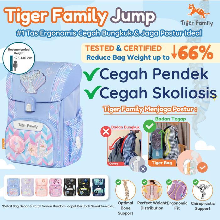 JUMP : TIGER FAMILY Ergonomic Bag - Backpack Tas Ransel Sekolah Anak Untuk Kesehatan
