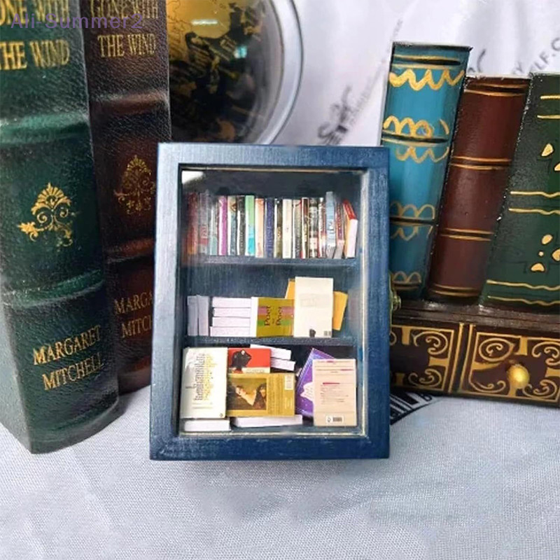 Creative Anti-Anxiety Bookshelf Miniature Book Match Boxes Gift Shake Away Your Anxiety Doll House