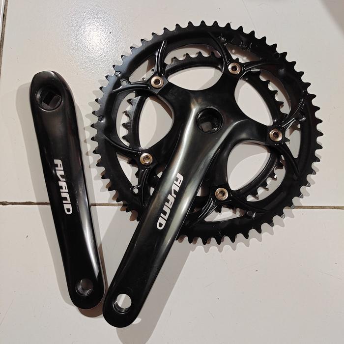 crank set sepeda balap atau roadbike merk avand 53-39 as BB kotak