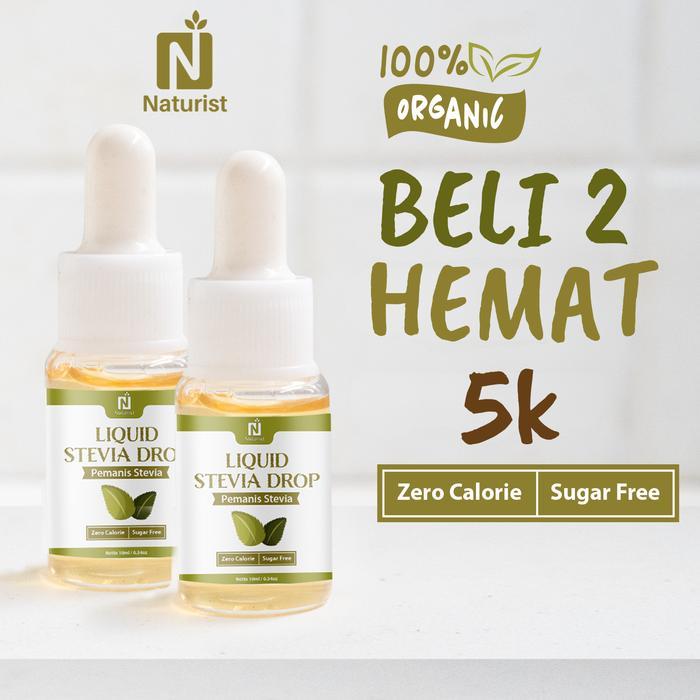 "New" Naturist Stevia Cair 10 ml Stevia Liquid Pemanis Alami Pengganti Gula Sweetener Organik