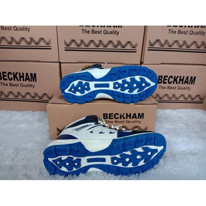 SEPATU GUNUNG BOOTS BECKHAM BIRU PUTIH / SEPATU PARAMOUNT BECKHAM BIRU PUTIH SIZE 39-43 / SEPATU