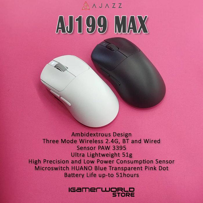 Ajazz AJ199MAX / AJ199 MAX Three Mode Wireless Gaming Mouse