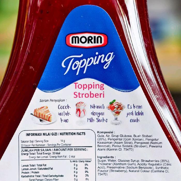 Morin Topping Strawberry 300Gr / Toping Strawberry Morin 300Gr / Strawberry Topping Morin