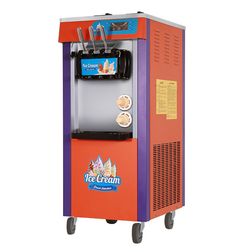 Commercial Soft Ice Cream Machine Maker Instant Ice Cone Filling Machine Table Top 3 Flavors Mini