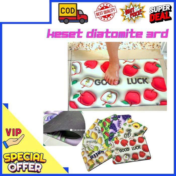 Keset Kaki Kamar Mandi 3D Motif Bunga Aesthetic Lucu / Keset Diatomite 3D / Keset Lap Kaki Menyerap