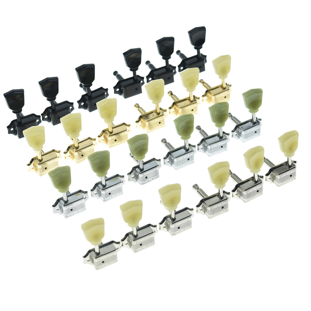 Wilkinson Deluxe Vintage Guitar Tuning Keys Pegs Guitar Machine Heads Tuners with Keystone Buttons