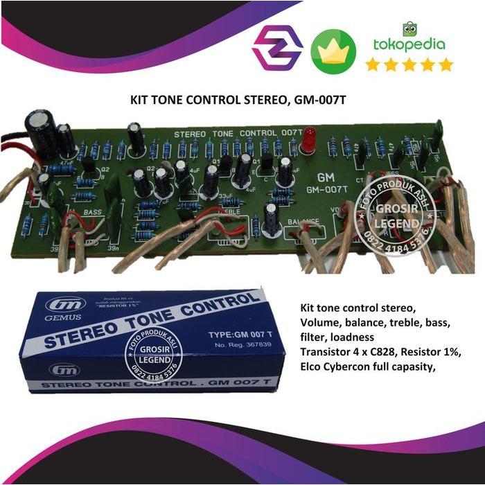 KIT TONE CONTROL STEREO MERK GM 007T PLUS LOUDNESS & FILTER