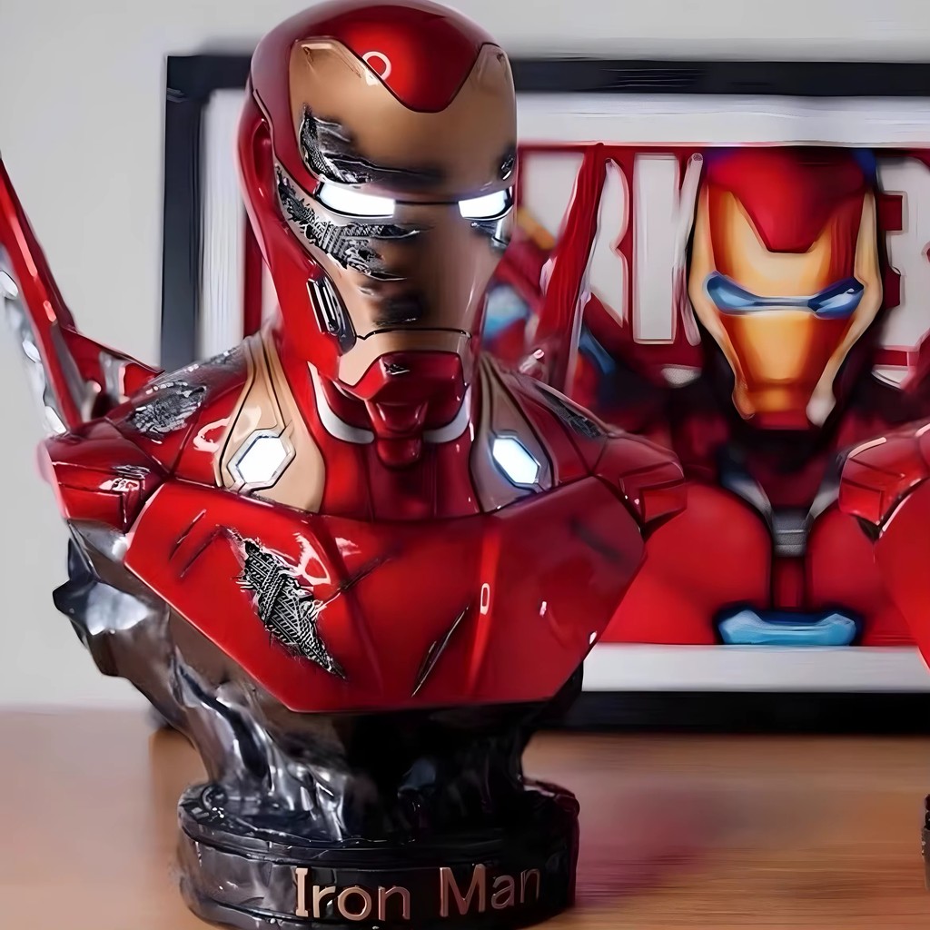 38cm/40cm Luminous Mk50 Iron Man Bust Resin Model Avengers League Chest Statue Sculpture Iron Man