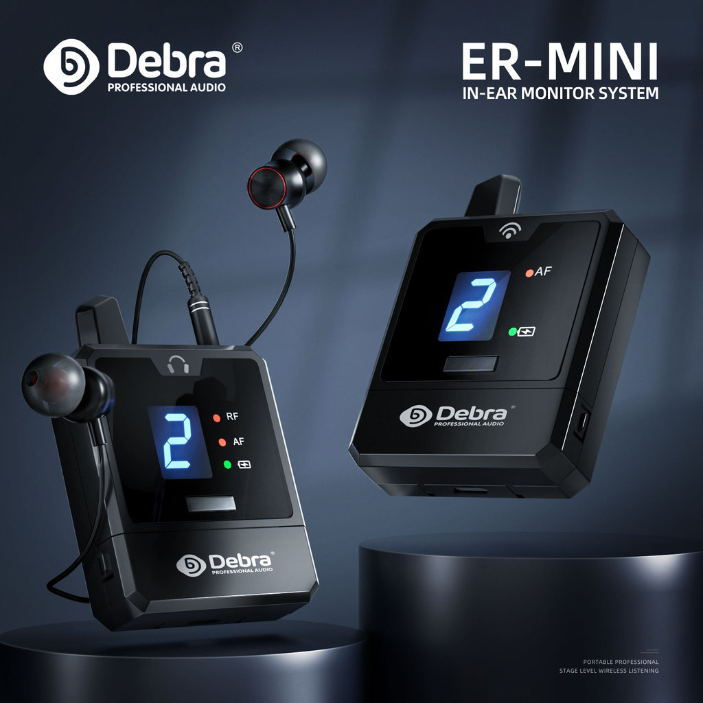 Debra New Protable UHF IEM Wireless In-Ear Monitor System Audio-Mini Rechargeable for Music Audio