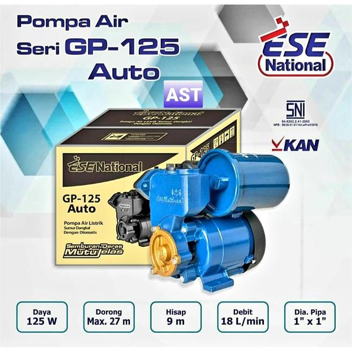 Pompa Air Listrik Sumur Dangkal Gp 125 Auto / Ese National