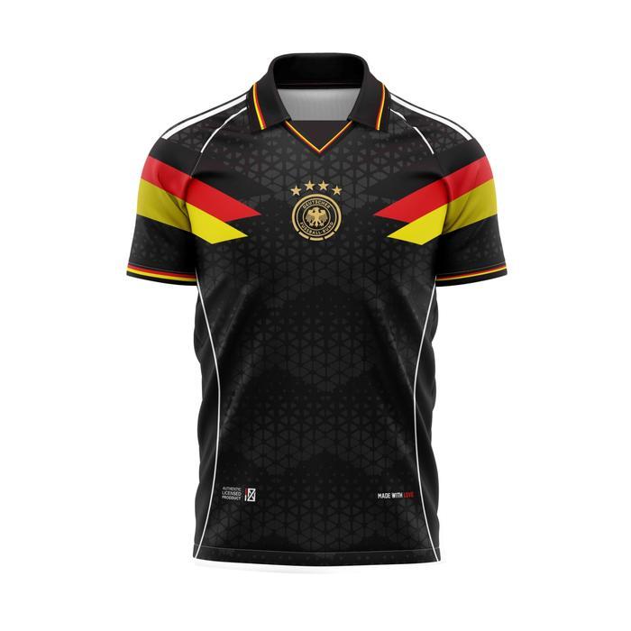 Nizesport - Jersey Fantasy Timnas Jerman Baru Vintage Retro Casual Bahan Dryfit Adem Nyaman Olahraga