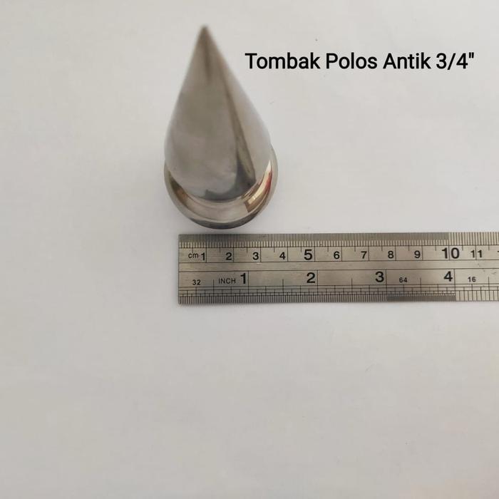 "New" Aksesoris pagar/ tombak polos antik stainless steel 3/4"