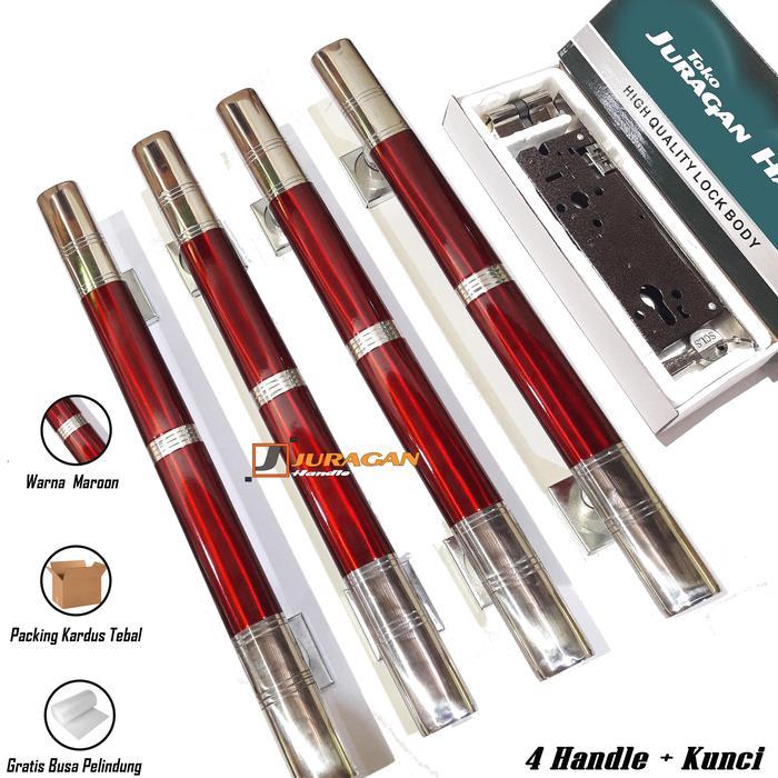 Gagang 2 Pintu dan Kunci 45 cm - Handle Kunci Pintu Gagang Rumah Minimalis - Tarikan Pintu Body