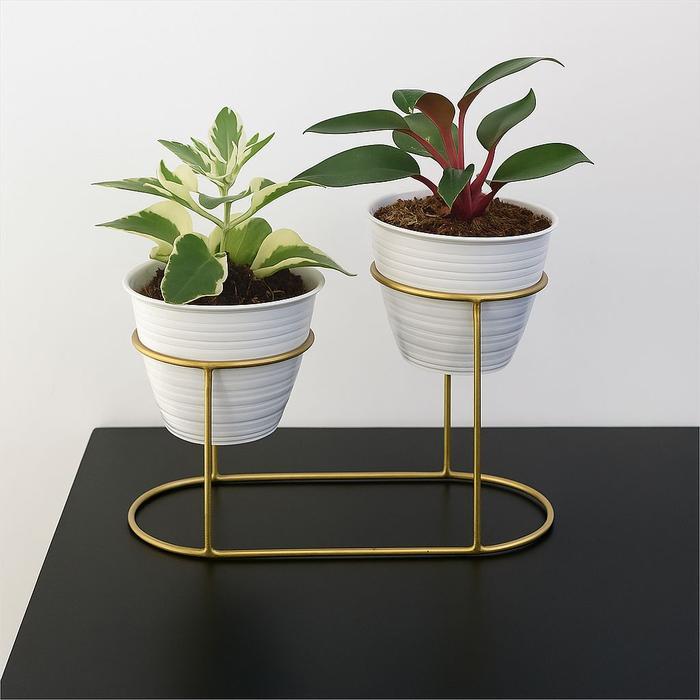 Standing Planter / Pot Bunga Minimalis / Pot Bunga Standing / Rak Bunga Besi / Standing Pot Besi