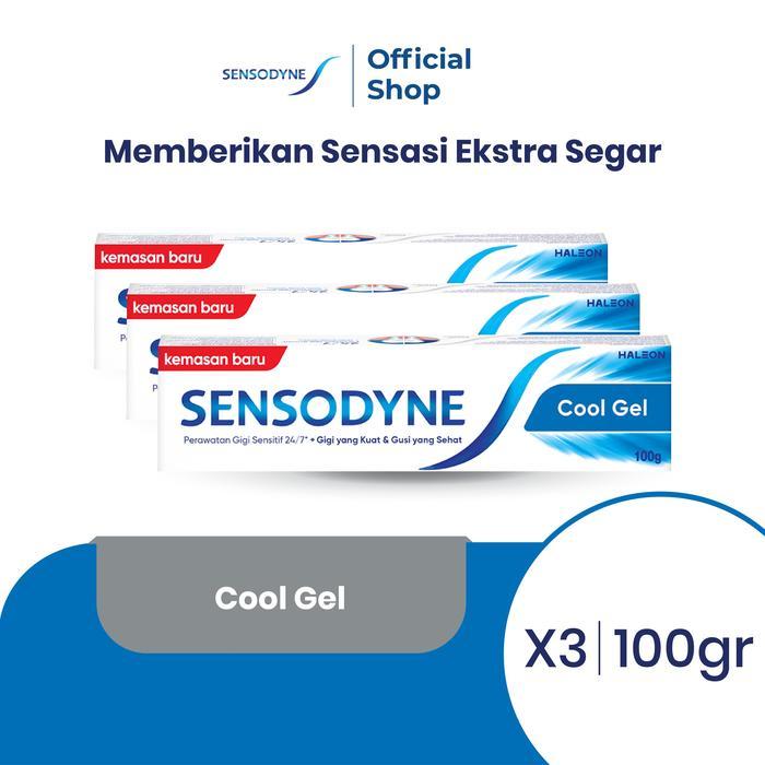 Sensodyne Toothpaste Pasta Gigi Sensitif Essensial Care Cool Gel 3x100gr - TRIPLEPACK