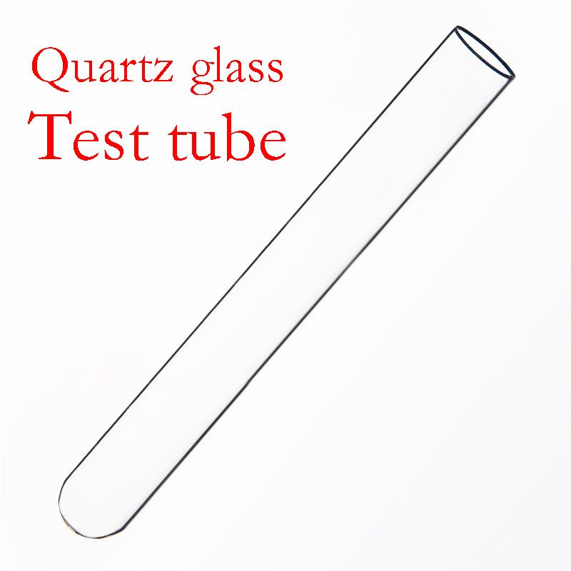Quartz glass test tube,O.D. 18mm,L. 150mm/180mm/200mm/250mm,High temperature resistant glass test tu